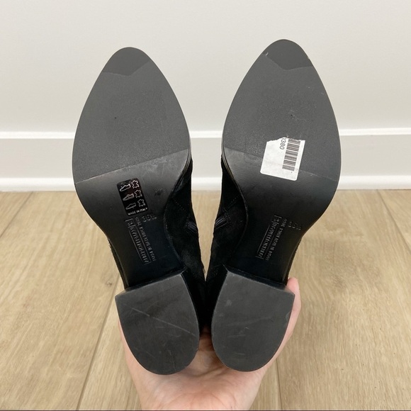 Alberto Fermani Tortora Suede Pointed Toe Ankle Boots - Picture 10 of 14